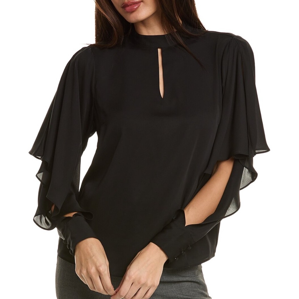 Elie Tahari, Size XL, Elegant Black Women's Top